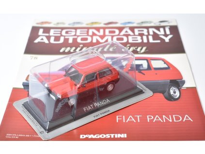 FIAT PANDA 1:43 - Legendární automobily minulé éry časopis s modelem #78  FIAT PANDA - kovový model auta