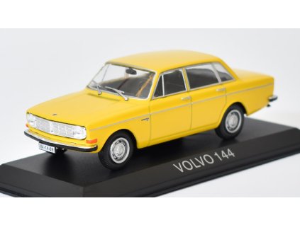 Volvo 144 1:43 LEGENDÁRNÍ AUTOMOBILY minulé éry časopis s modelem  Volvo-144 - kovový model auta