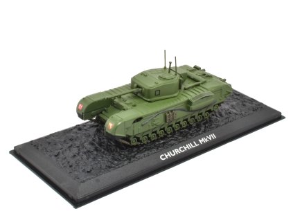 Churchill MkVII - 1:72 Atlas časopis s modelem  Churchill Mk VII - kovový model tanku