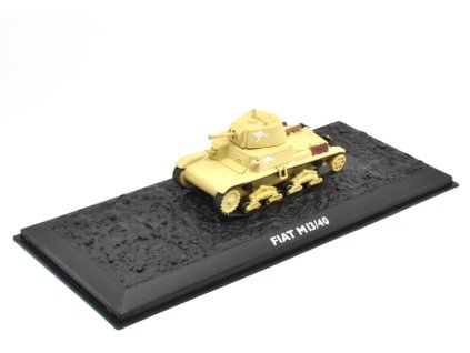 Fiat M13/40 - 1:72 Atlas časopis s modelem  Fiat M 13 / 40 - kovový model tanku