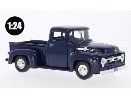 Ford F-100 Pick Up 1956 modrá 1:24 - MOTORMAX  Ford F100 - kovový model