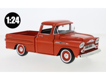 Chevrolet Apache Fleetside Pick Up 1958 1:24 - MOTORMAX  Chevrolet Apache Fleetside Pick-Up 1958 - kovový model auta