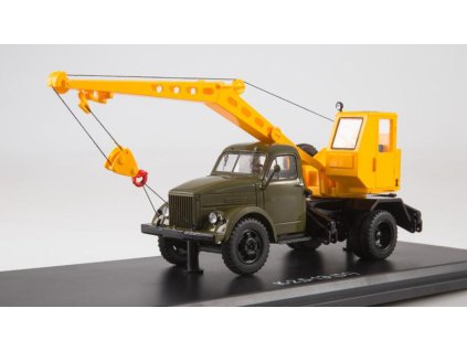 GAZ-51 Jeřáb K-2,5-1E 1:43 - SSM  Aotojeřáb K-2,5-1E GAZ 51 - kovový model auta