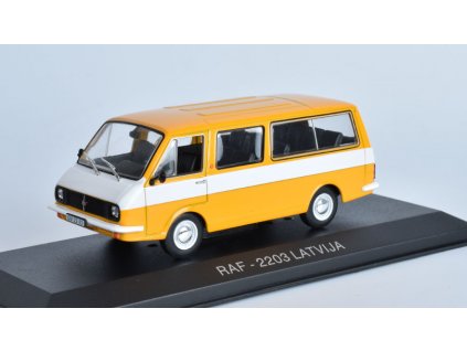 RAF 2203 LATVIA 1:43 Legendární Automobily minulé éry časopis s modelem #108  RAF 2203 LATVIA - kovový model auta