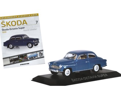 Škoda Octavia Super 1:43 - Kaleidoskop slavných vozů časopis s modelem #7  Škoda Octavia Super - kovový model auta
