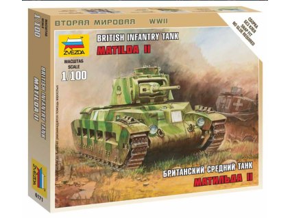 Tank Matilda II 1:100 Zvezda - stavebnice  Tank Matilda II - modelKIT