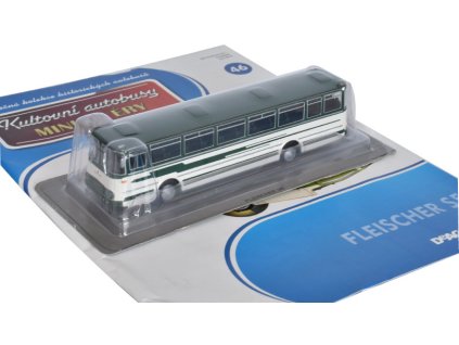 Fleischer S5 1:72 - Kultovní autobusy minulé éry časopis s modelem #46  Fleischer S5 - kovový model