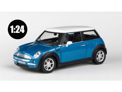 New Mini - Metallic Blue 1:24 - Cararama  New Mini  - kovový model auta