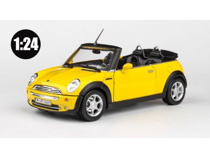 New Mini - Yellow 1:24 - Cararama  New Mini  - kovový model auta