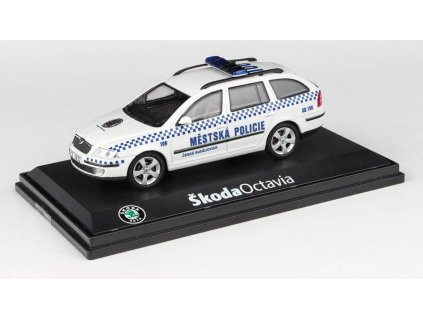 Škoda Octavia II Combi - 2004 Městská Policie České Budějovice 106 1:43 Abrex  Škoda Octavia II Combi - 2004 Městská Policie Ostrava - kovový model auta