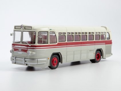 ZIS-127 autobus 1:43 - MODIMIO - Naše autobusy časopis s modelem #21  ZIS 127 - kovový model autobusu