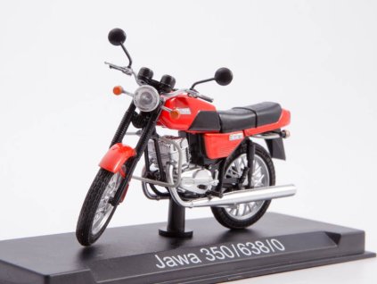 JAWA 350/638-0-00 motorka 1:24 - MODIMIO Naše Motocykly časopis s modelem #2  JAWA-350/638-0-00 motorka - model motorky