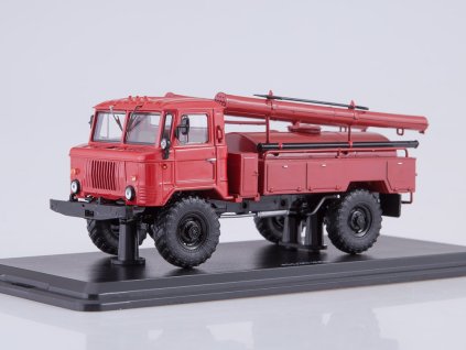 GAZ-66 AC-30 červený 1:43 - SSM  GAZ 66 AC 30 - kovový model auta