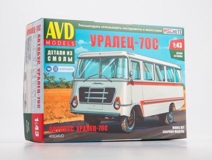 Autobus URALĚC-70S - 1:43 - AVD  Autobus URALĚC 70 S - stavebnice AVD