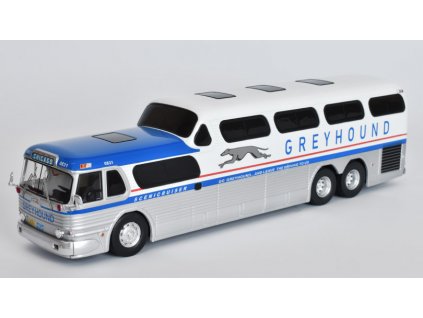 GMC Scenicruiser Greyhound - 1956 autobus 1:43 IXO Models  GMC Scenicruiser Greyhound autobus - kovový model  autobusu