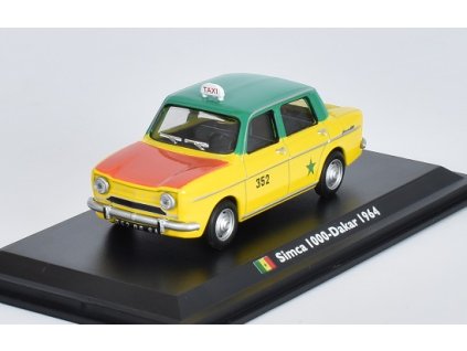 Simca 1000 1:43 Dakar 1964 - Taxíky světa časopis s modelem  Simca 1000 - kovový model taxi