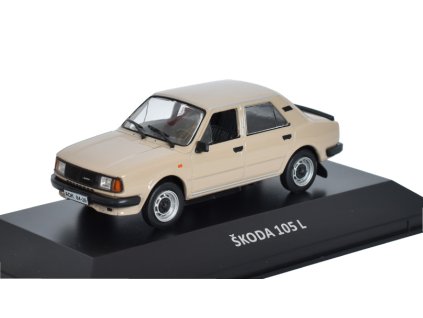 Škoda 105 L 1984 1:43 - Kaleidoskop slavných vozů časopis s modelem #16  Škoda-105 L 1984 - kovový model auta