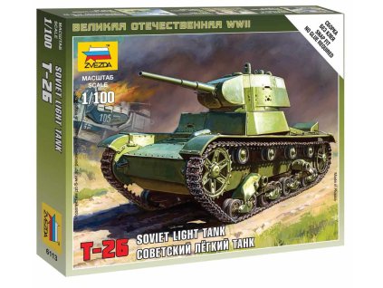 Tank T-26 1:100 Zvezda - stavebnice  Tank T 26 - modelKIT