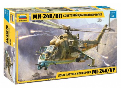 Vrtulník Mi-24V / VP 1:48 Zvezda - stavebnice  Vrtulník Mi-24V/VP - ModelKIT