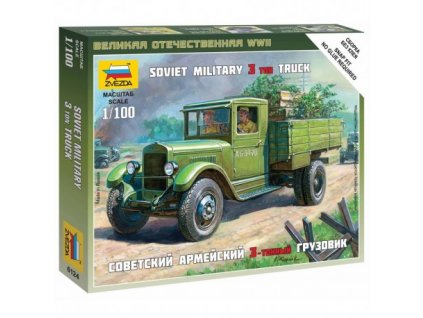 Nákladní automobil ZIS-5 1:100 Zvezda - stavebnice  Nákladní automobil ZIS-5 - modelKIT