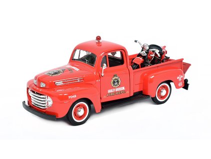 Ford F-1 Pickup 1948 + Harley Davidson El Knucklehead 1936 1:24 - Maisto  Ford F1 Pickup 1948 + Harley Davidson El Knucklehead 1936 - kovový model auta