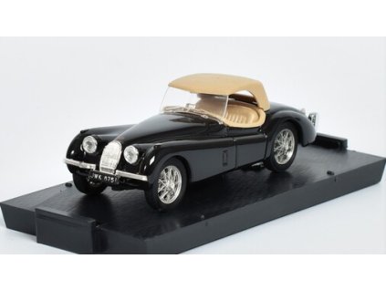 Jaguar XK 120 3.5 Spider Closed 1948 - 1:43 černá - Brumm  JAGUAR XK 120 3.5 SPIDER CHIUSA 1948 CLOSED - kovový model auta