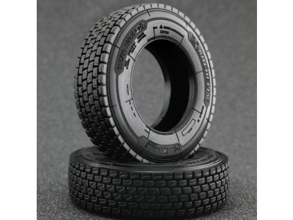 Pneu 315/80 R22,5 zadní Conti / Michelin X TATRA-PHOENIX 1:43 - Maestro Wheels  Pneumatika 315/80 R22,5 - příslušenství pro modely MAZ, Ikarus, KRAZ, KAMAZ, LAZ, LIAZ, Scania, DAF, MAN, MB, Mercedes, TATRA, Volvo, Renault, Iveco
