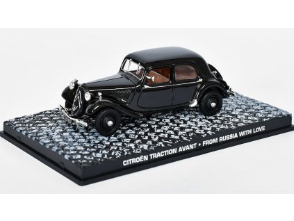 Citroen Traction Avant - James Bond 1:43 časopis AutoModels s modelem  Citroen Traction Avant - kovový model auta