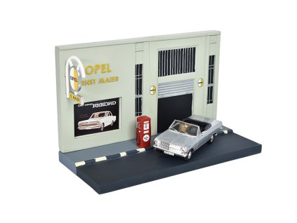 Diorama Opel Garage Ernst Maier 1:43 - Ixo Altaya  Opel Garage Ernst Maier - diorama