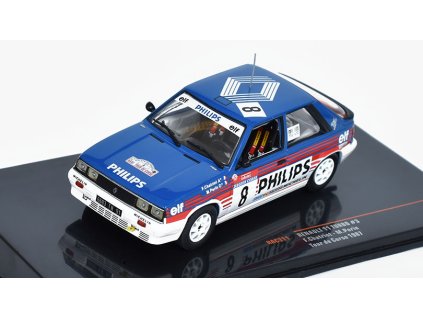 Renault 11 Turbo #8 F.Chatriot/M.Perin Tour de Corse 1987 1:43 - IXO Models  Renault 11 Turbo No.8 - kovový model auta