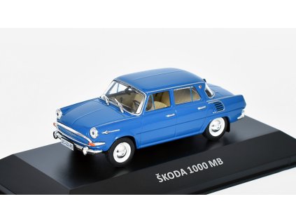 Škoda 1000 MB 1965 1:43 Kaleidoskop slavných vozů časopis s modelem #22  Škoda 1000MB DeAgostini - kovový model auta
