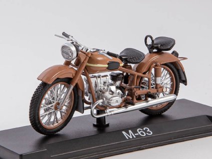 M-63 URAL-2 1:24 - MODIMIO Collections Naše Motocykly časopis s modelem #10  M 63 URAL-2 - model motorky