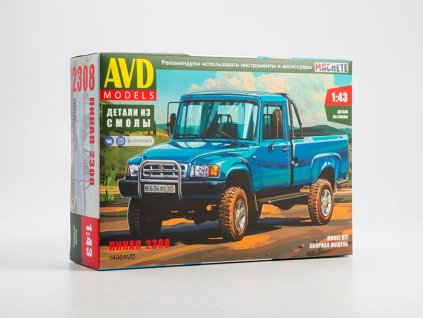 GAZ-2308 Pick-up nákladní auto - 1:43 AVD  GAZ 2308 Pick up 2308 - nákladní auto stavebnice KIT AVD