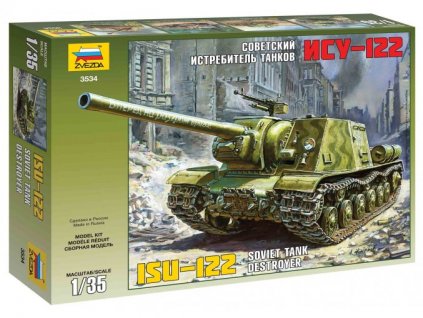 Tank ISU-122 1:35 Zvezda - stavebnice  Tank ISU 122 - modelKIT