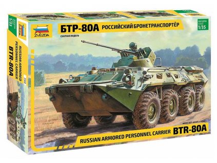 BTR-80A obrněný transportér 1:35 Zvezda - stavebnice  BTR-80A - modelKIT