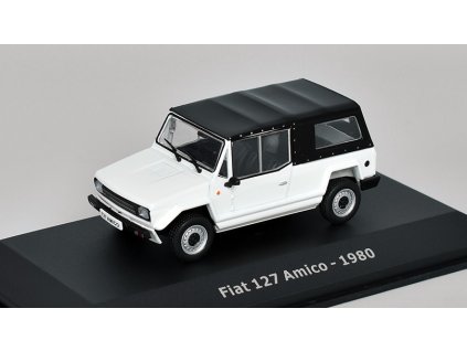 Fiat 127 Amico - 1980 1:43 - Hachette časopis s modelem  Fiat-127 Amico - 1980 - kovový model auta