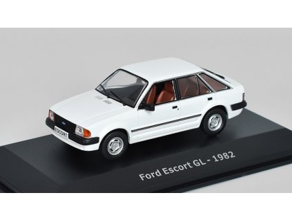 Ford Escort GL 1982 1:43 - Hachette časopis s modelem  Ford Escort GL 1982 - kovový model