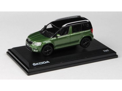 Škoda Yeti FL 2013 Zelená Cosmic Metalíza 1:43 - Abrex  Škoda Yeti FL - 2013 - kovový model auta