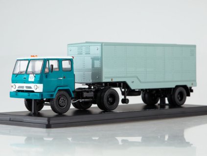 KAZ-608V s přívěsem ODAZ-794 1:43 - SSM  KAZ 608V + ODAZ 794 - kovový model auta