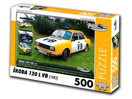 Puzzle č. 3 - Škoda 120L VB 1983 - 500 dílků  Puzzle č. 3 - Škoda 120L VB 1983 - 500 dílků