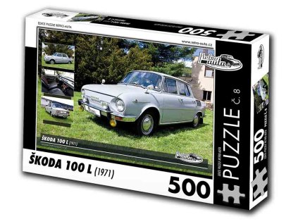 Puzzle č. 8 - Škoda 100 L 1971 - 500 dílků  Puzzle č. 8 - Škoda 100 L 1971 - 500 dílků