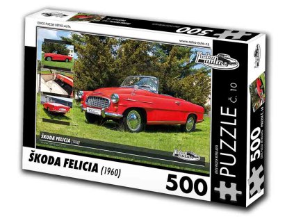 Puzzle č. 10 - Škoda Felicia 1960 - 500 dílků  Puzzle č. 10 - Škoda Felicia 1960 - 500 dílků