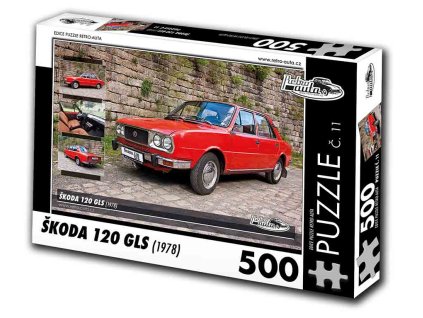 Puzzle č. 11 - Škoda 120 GLS 1978 - 500 dílků  Puzzle č. 11 - Škoda 120 GLS 1978 - 500 dílků