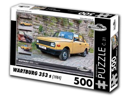 Puzzle č. 21 - Wartburg 353 s 1984 - 500 dílků  Puzzle č. 21 - Wartburg 353 s 1984 - 500 dílků