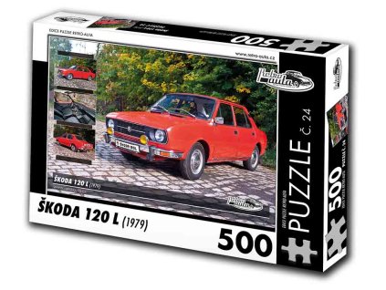 Puzzle č. 24 - Škoda 120 L 1979 - 500 dílků  Puzzle č. 24 - Škoda 120 L 1979 - 500 dílků
