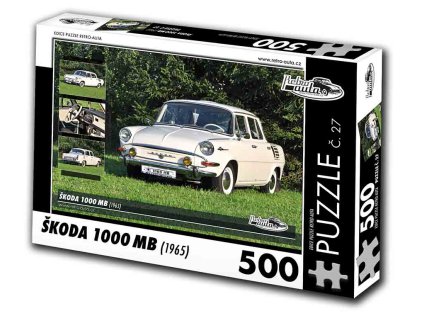 Puzzle č. 27 - Škoda 1000 MB 1965 - 500 dílků  Puzzle č. 27 - Škoda 1000 MB 1965 - 500 dílků