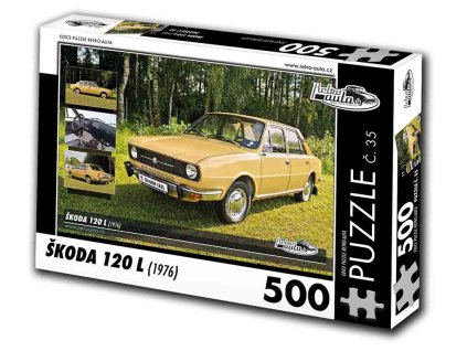 Puzzle č. 35 - Škoda 120 L 1976 - 500 dílků  Puzzle č. 35 - Škoda 120 L 1976 - 500 dílků