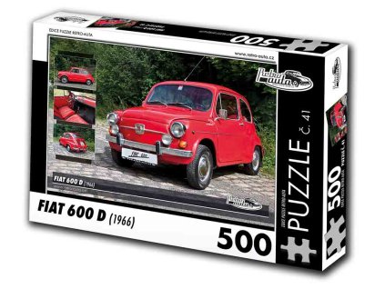 Puzzle č. 41 - Fiat 600 D 1966 - 500 dílků  Puzzle č. 41 - Fiat 600 D 1966 - 500 dílků
