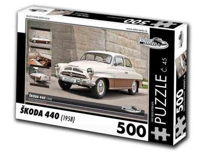 Puzzle č. 45 - Škoda 440 1958 - 500 dílků  Puzzle č. 45 - Škoda 440 1958 - 500 dílků