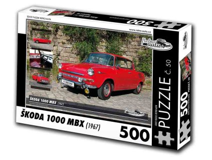 Puzzle č. 50 - Škoda 1000 MBX 1967 - 500 dílků  Puzzle č. 50 - Škoda 1000 MBX 1967 - 500 dílků